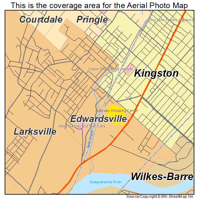 Edwardsville, PA location map 