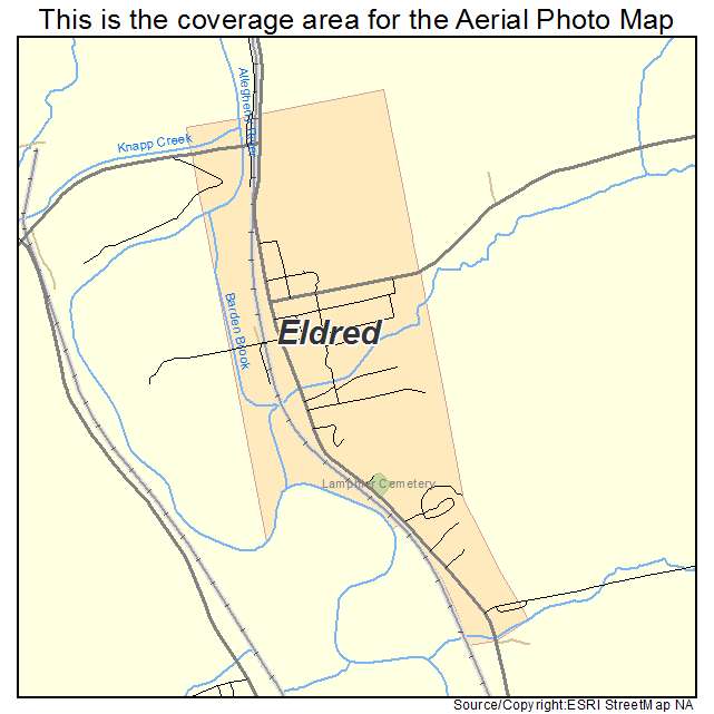 Eldred, PA location map 