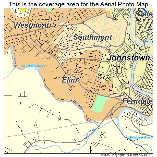 Elim, PA location map 