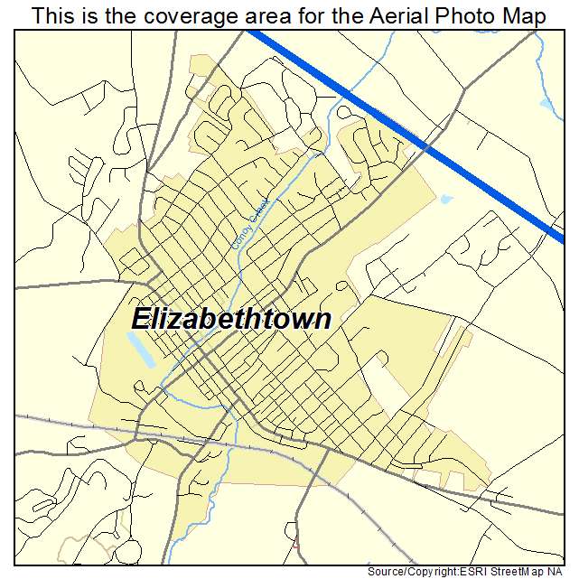 Elizabethtown, PA location map 