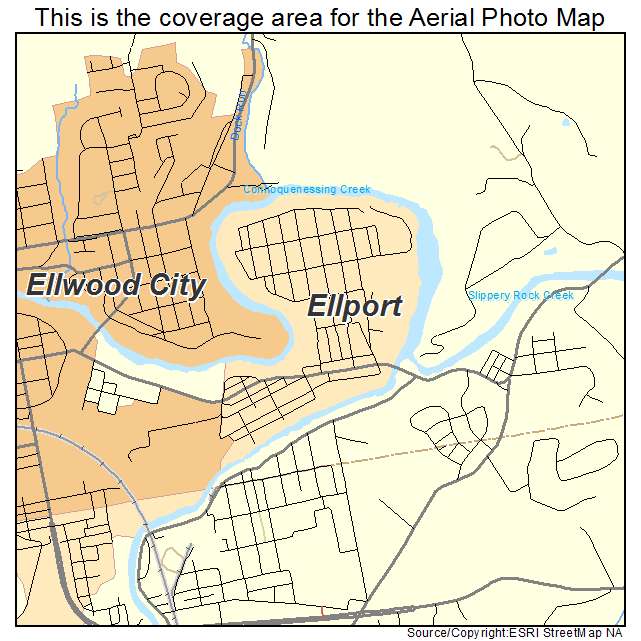 Ellport, PA location map 