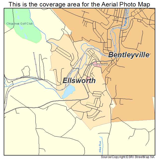 Ellsworth, PA location map 