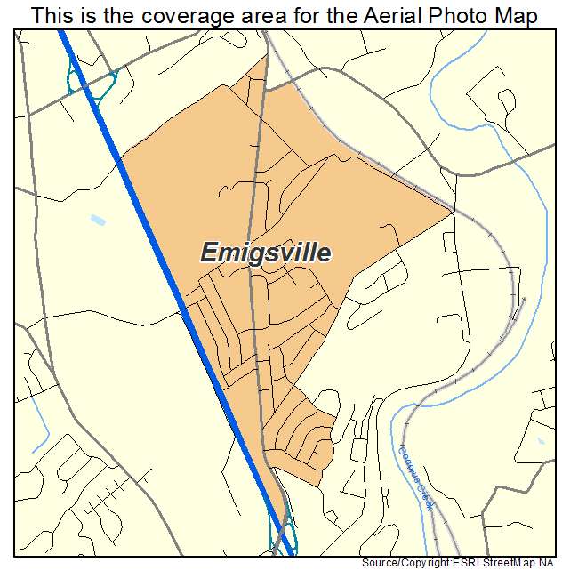 Emigsville, PA location map 