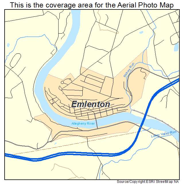 Emlenton, PA location map 