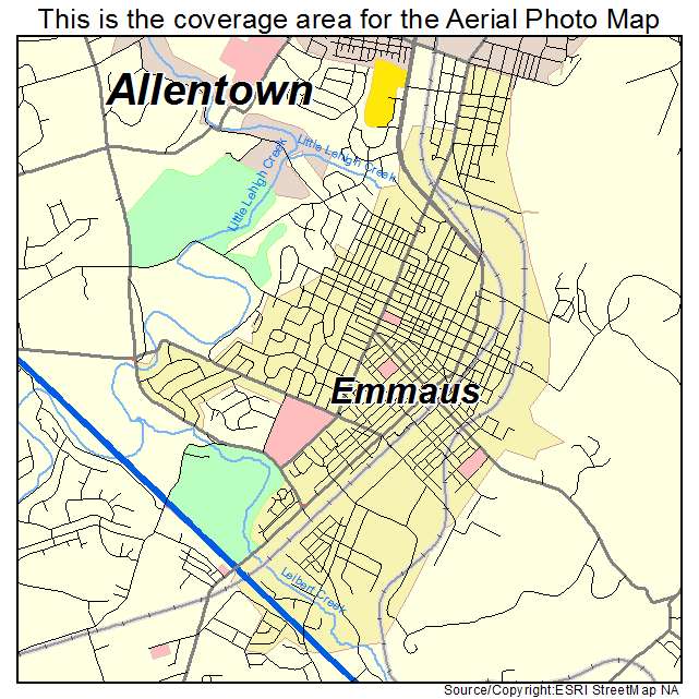Emmaus, PA location map 