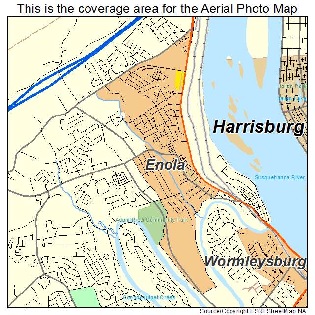 Enola, PA location map 