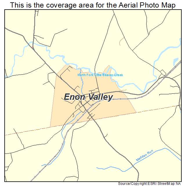 Enon Valley, PA location map 