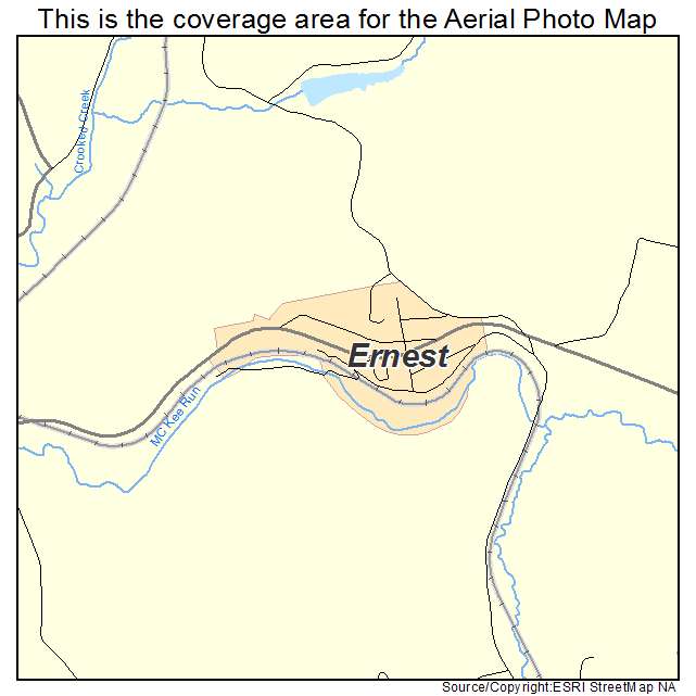 Ernest, PA location map 