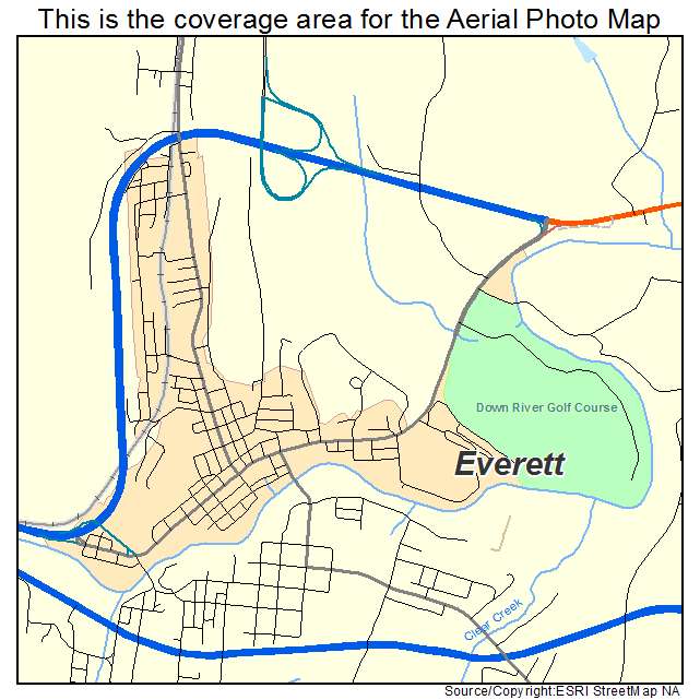 Everett, PA location map 