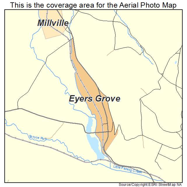 Eyers Grove, PA location map 
