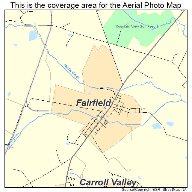 Fairfield, PA location map 