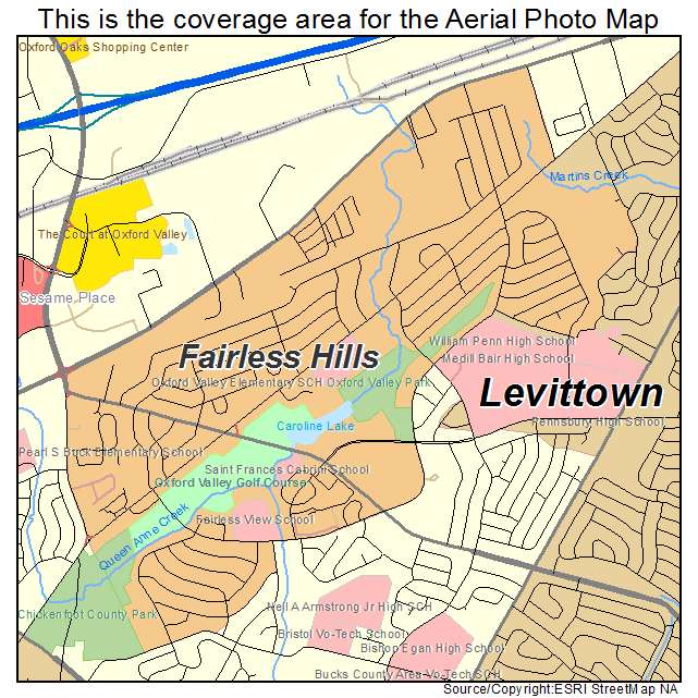 Fairless Hills, PA location map 
