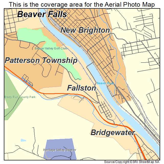 Fallston, PA location map 