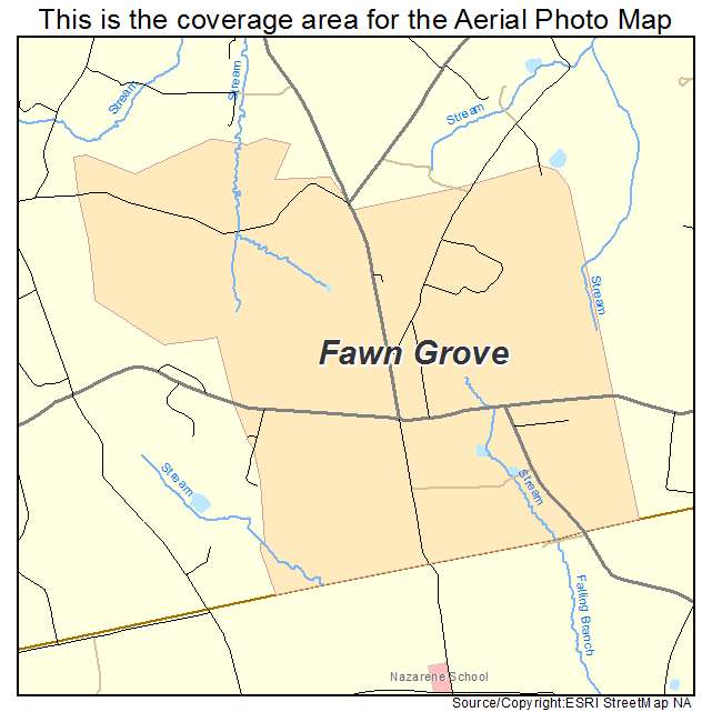 Fawn Grove, PA location map 