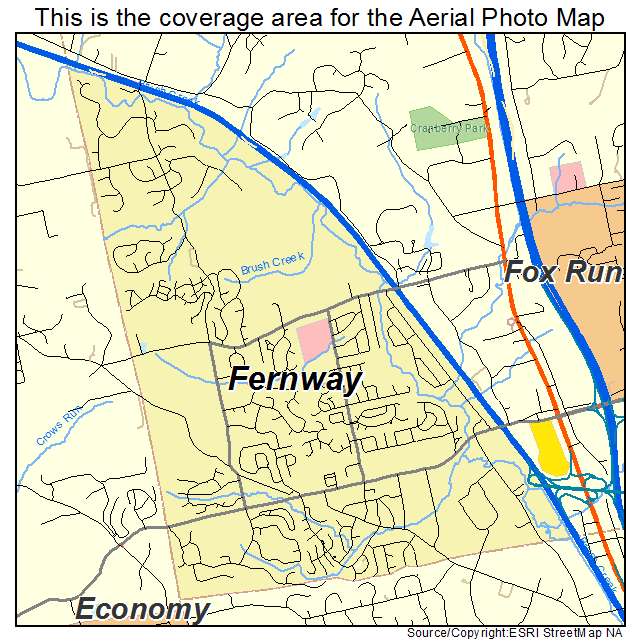 Fernway, PA location map 