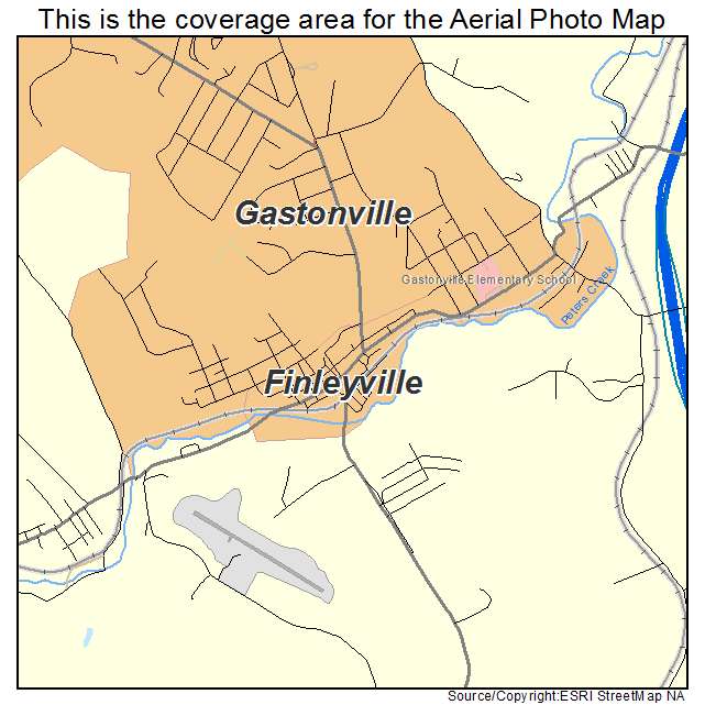 Finleyville, PA location map 