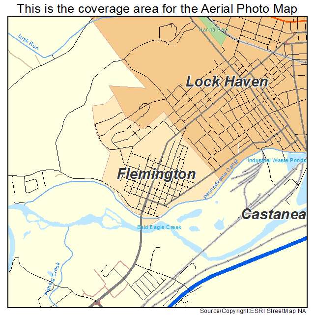 Flemington, PA location map 