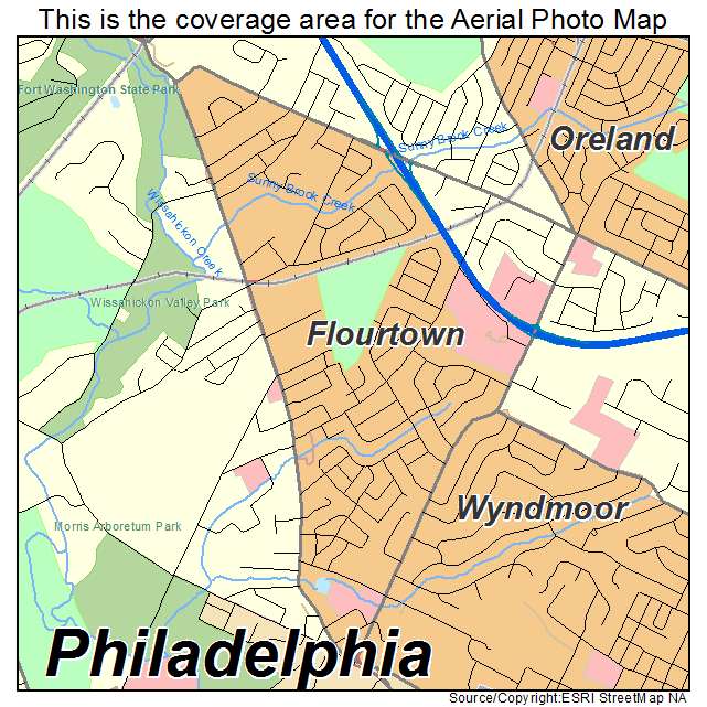 Flourtown, PA location map 