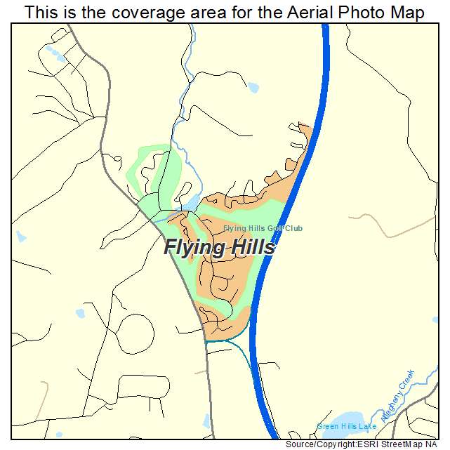 Flying Hills, PA location map 