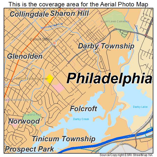 Folcroft, PA location map 