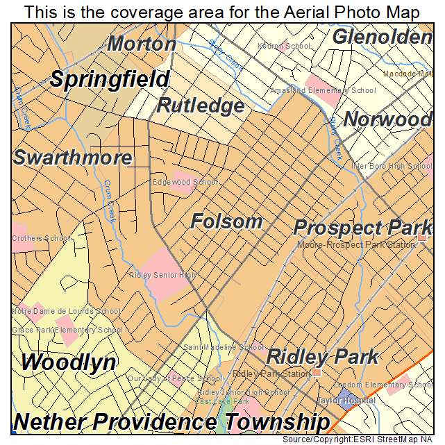 Folsom, PA location map 
