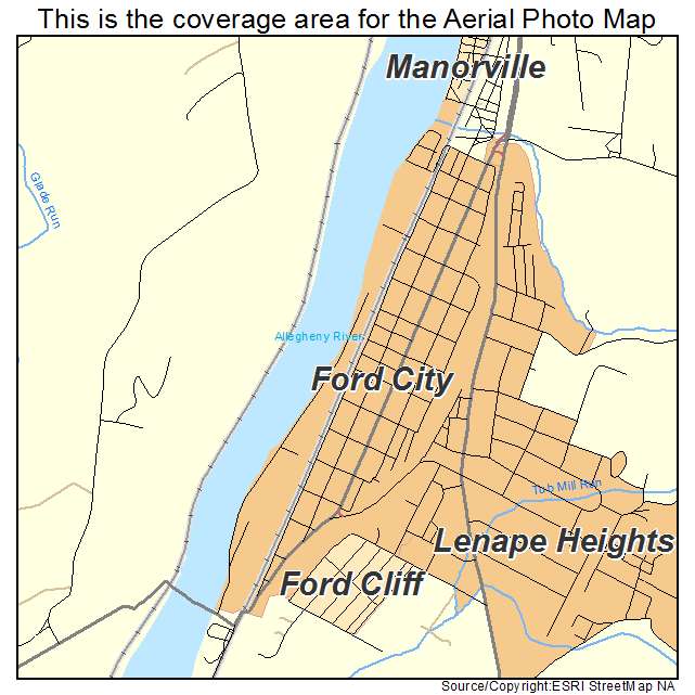 Ford City, PA location map 