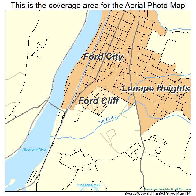 Ford Cliff, PA location map 
