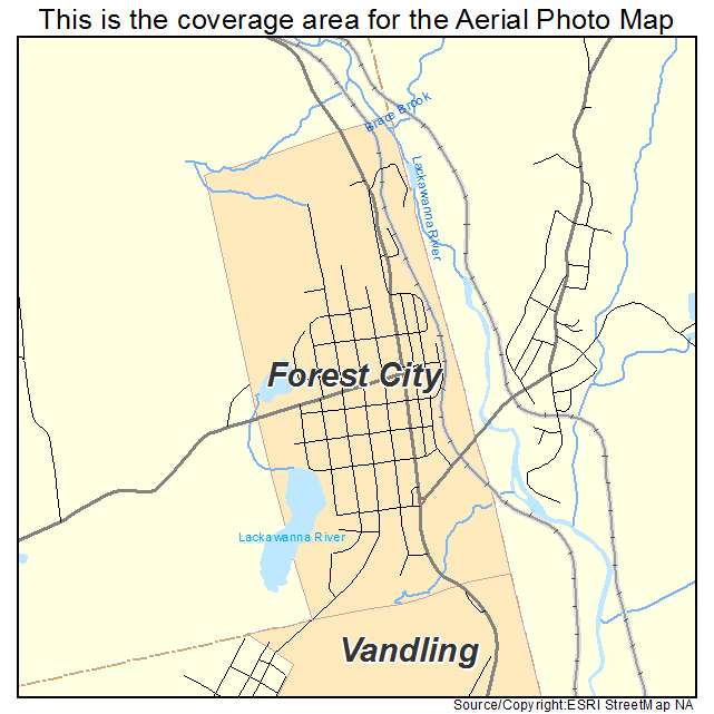 Forest City, PA location map 