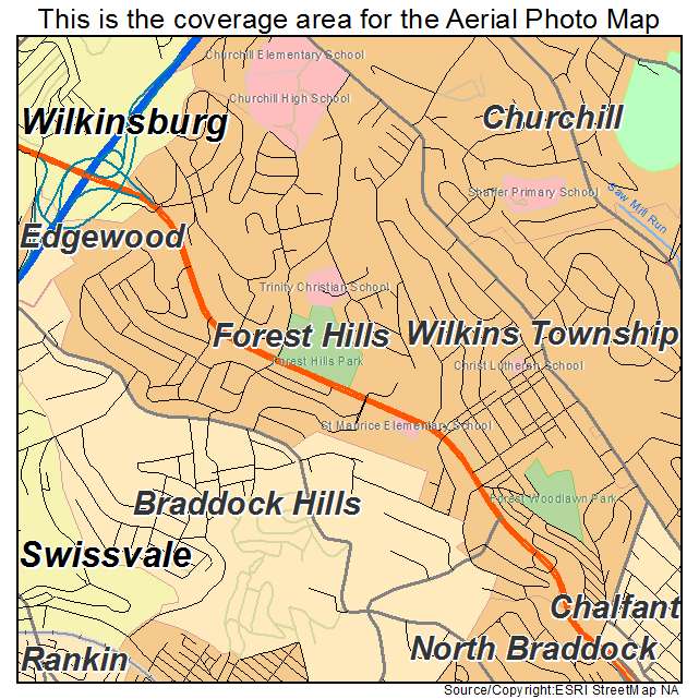 Forest Hills, PA location map 