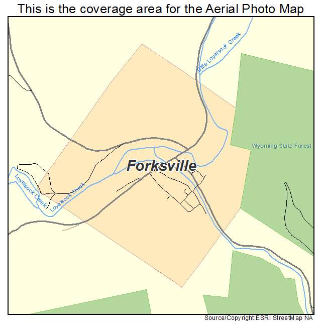 Forksville, PA location map 