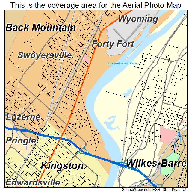 Forty Fort, PA location map 