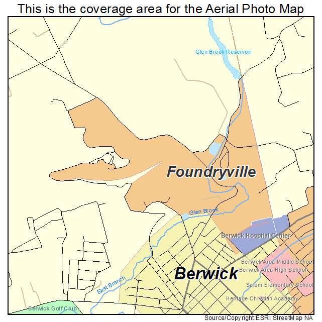 Foundryville, PA location map 