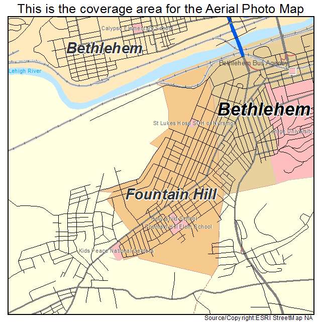 Fountain Hill, PA location map 