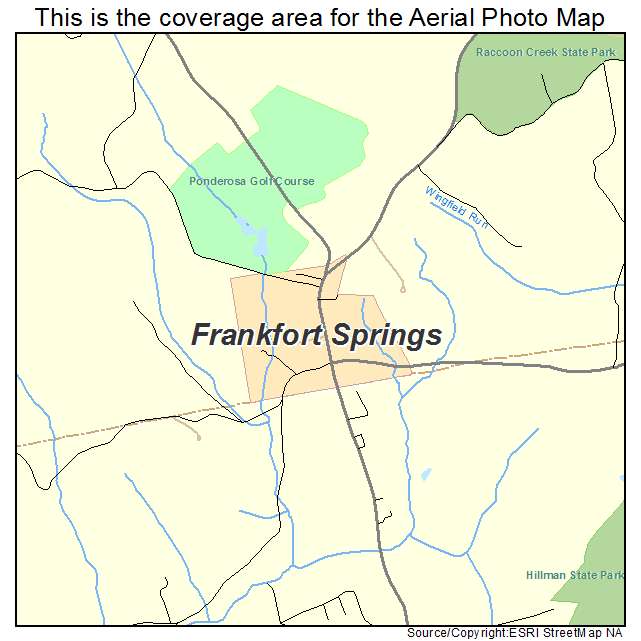 Frankfort Springs, PA location map 