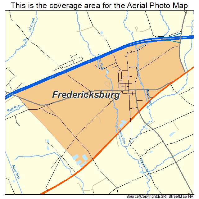 Fredericksburg, PA location map 