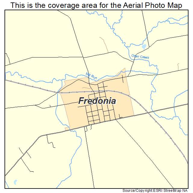 Fredonia, PA location map 