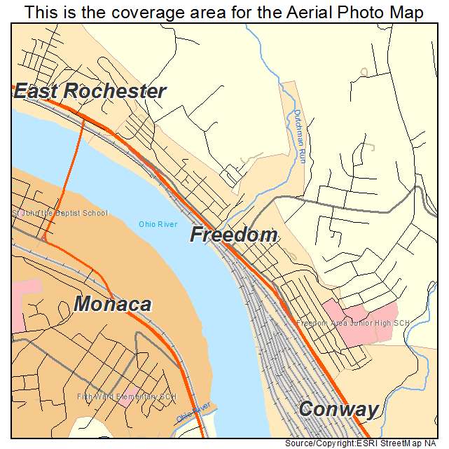 Freedom, PA location map 