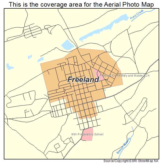 Freeland, PA location map 
