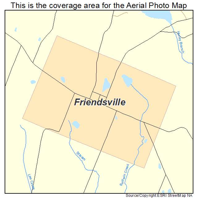 Friendsville, PA location map 