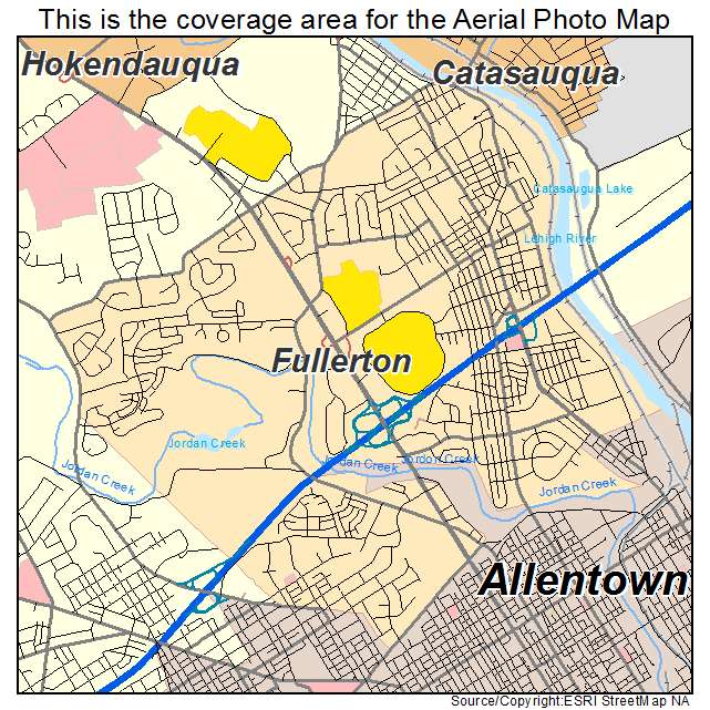 Fullerton, PA location map 