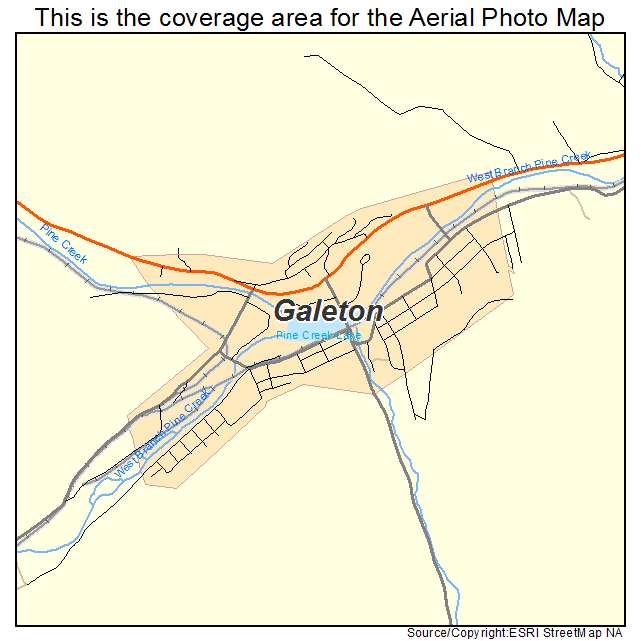 Galeton, PA location map 
