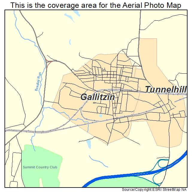 Gallitzin, PA location map 