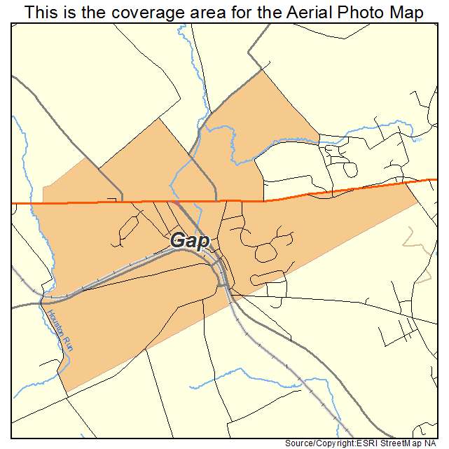 Gap, PA location map 