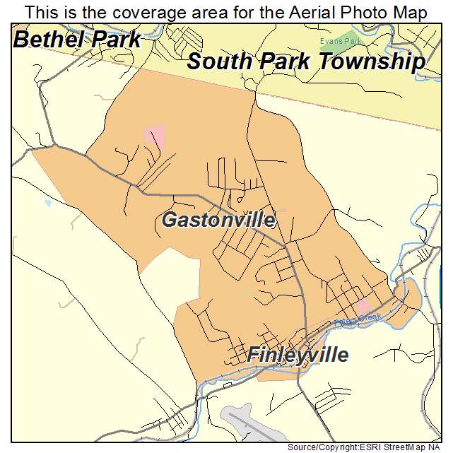 Gastonville, PA location map 
