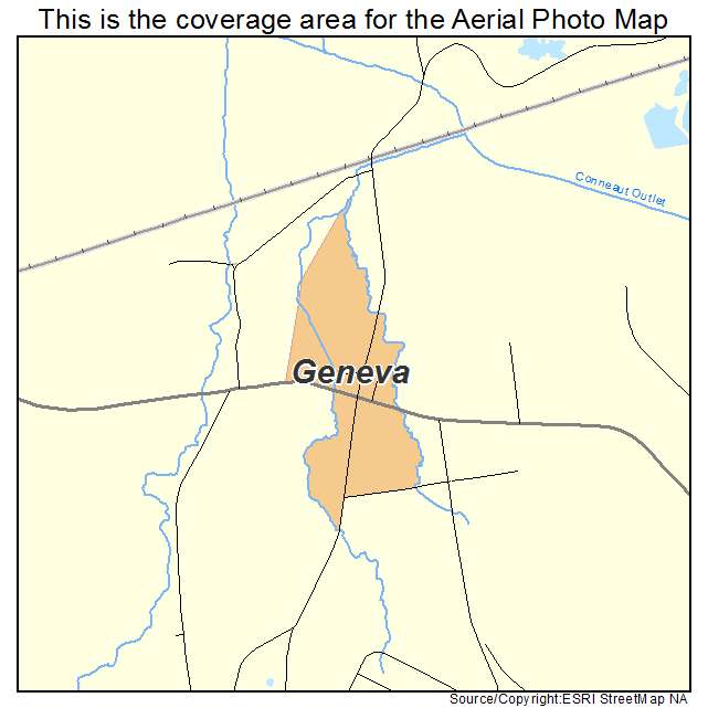 Geneva, PA location map 