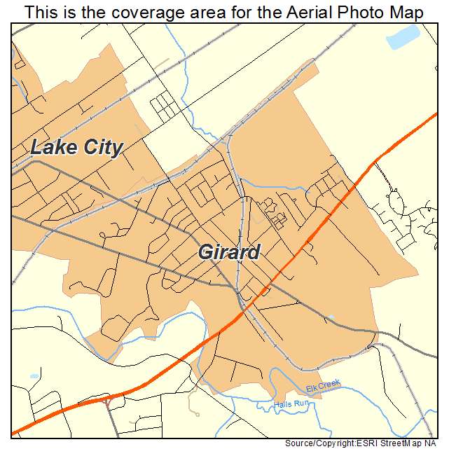 Girard, PA location map 