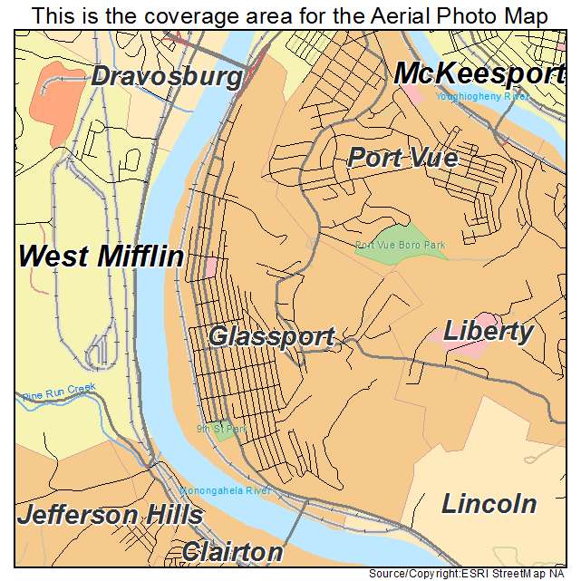 Glassport, PA location map 