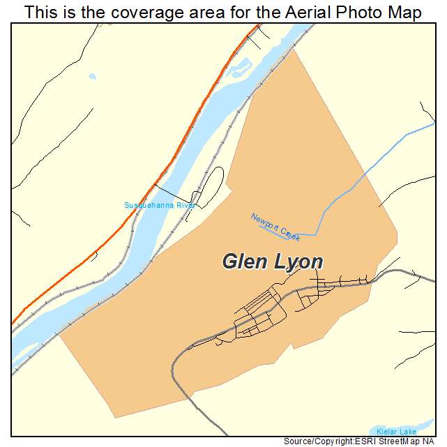 Glen Lyon, PA location map 