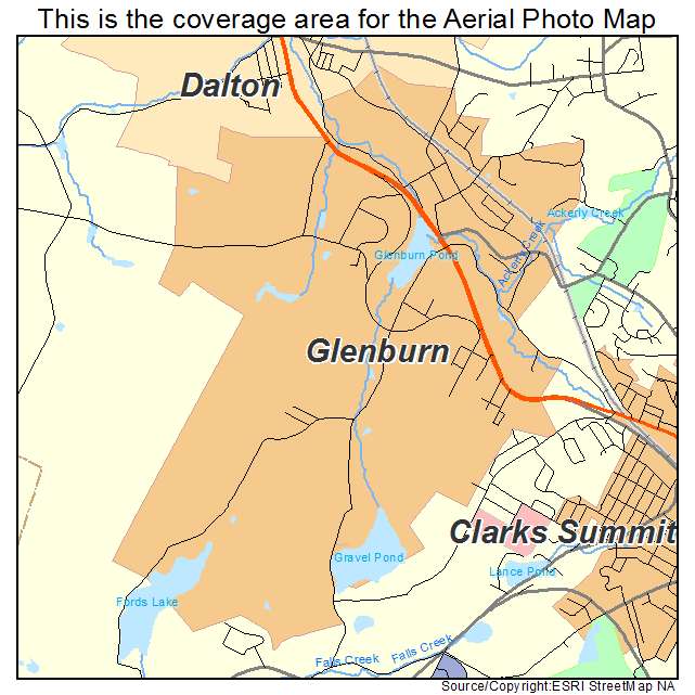Glenburn, PA location map 