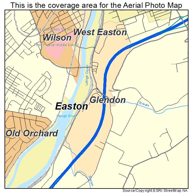 Glendon, PA location map 